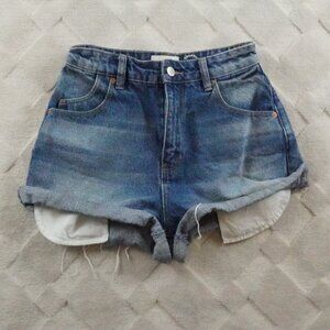 Rolla's High Rise Jean Shorts Womens 25 Blue Rigid Denim